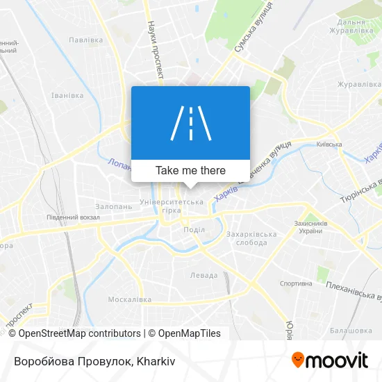 Карта Воробйова Провулок