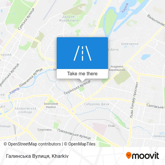 Карта Галинська Вулиця
