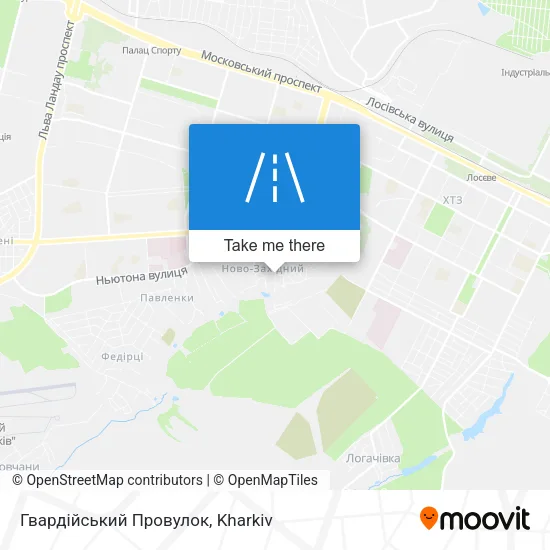 Карта Гвардійський Провулок
