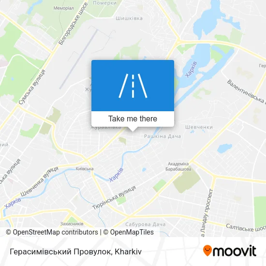 Карта Герасимівський Провулок