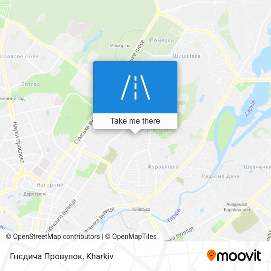Карта Гнєдича Провулок