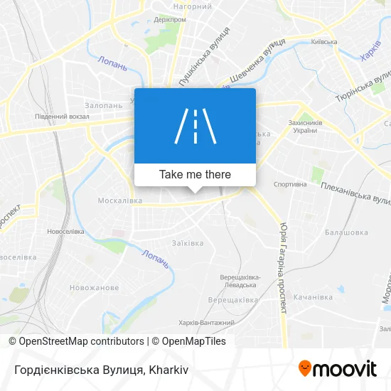 Карта Гордієнківська Вулиця