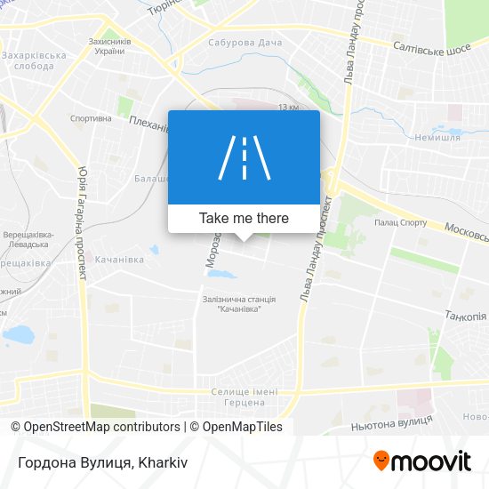 Гордона Вулиця map