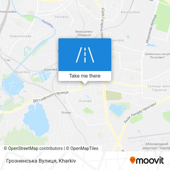 Карта Грозненська Вулиця