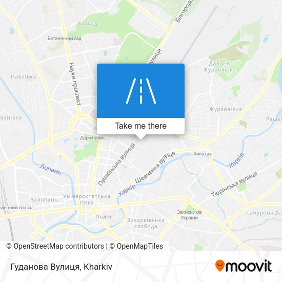 Карта Гуданова Вулиця