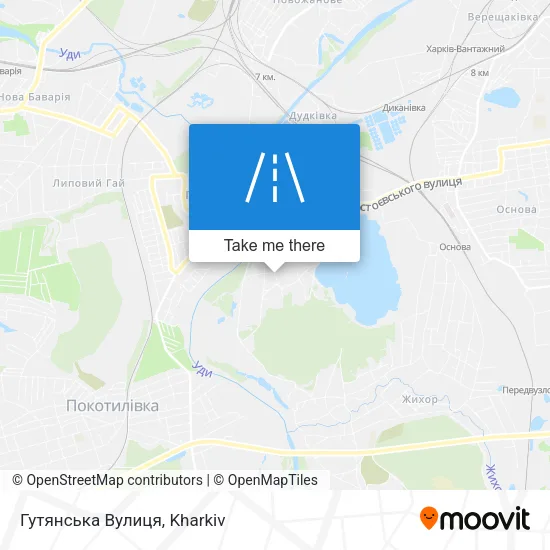 Карта Гутянська Вулиця