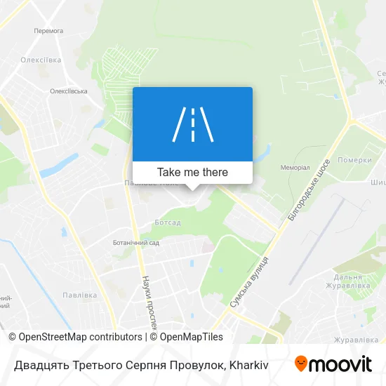 Карта Двадцять Третього Серпня Провулок