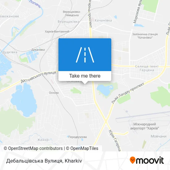 Карта Дебальцівська Вулиця