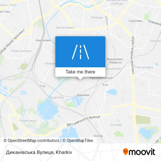 Карта Диканівська Вулиця