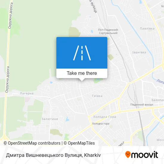 Карта Дмитра Вишневецького Вулиця