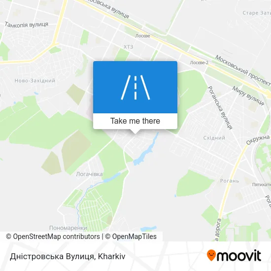 Карта Дністровська Вулиця