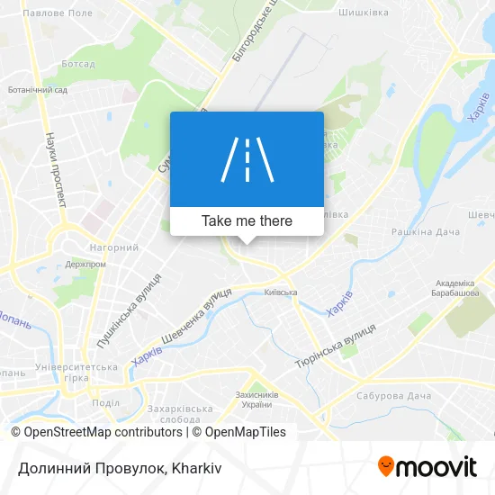 Карта Долинний Провулок