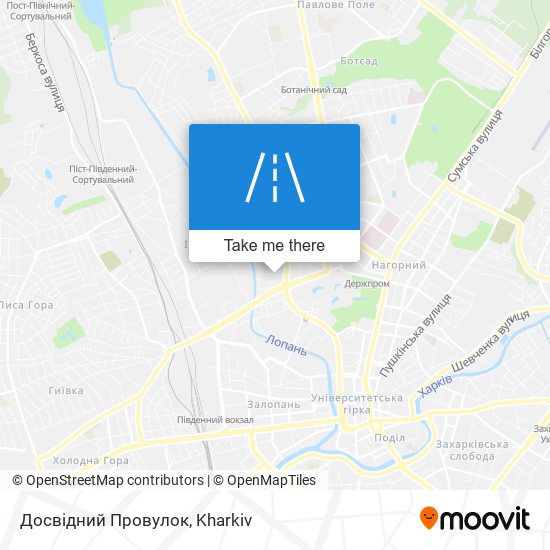 Досвідний Провулок map