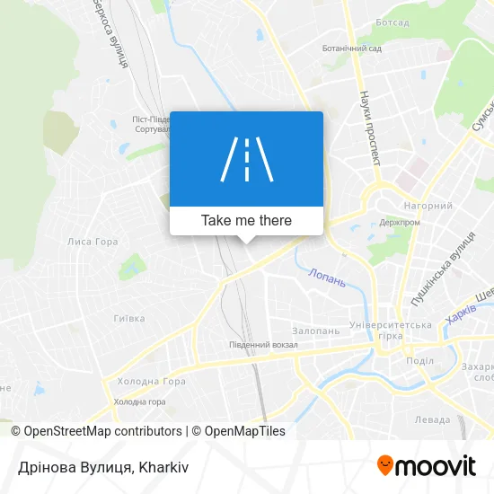 Карта Дрінова Вулиця