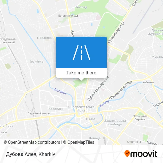 Карта Дубова Алея