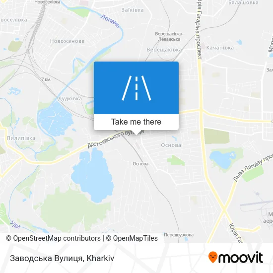Карта Заводська Вулиця