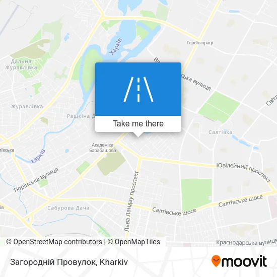 Карта Загородній Провулок