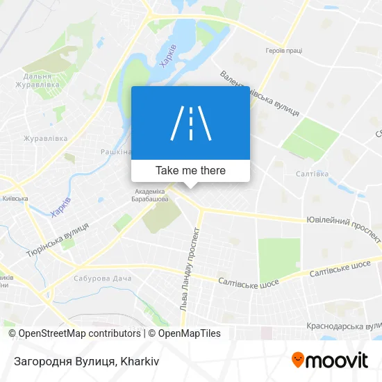 Карта Загородня Вулиця