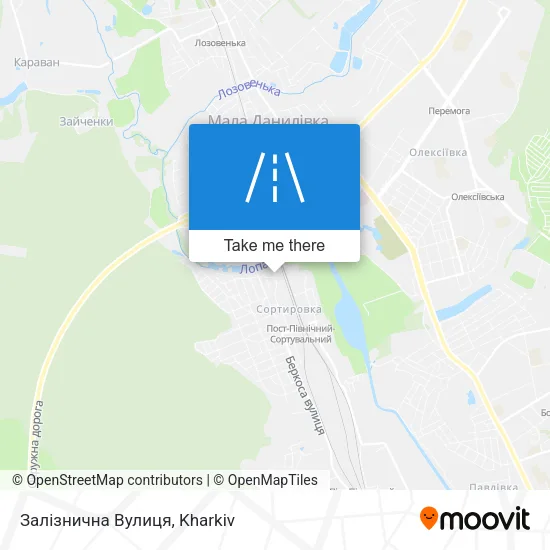 Карта Залізнична Вулиця