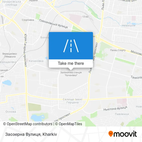 Карта Заозерна Вулиця