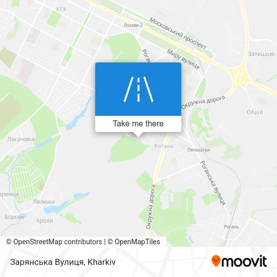 Карта Зарянська Вулиця