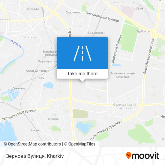Карта Зернова Вулиця