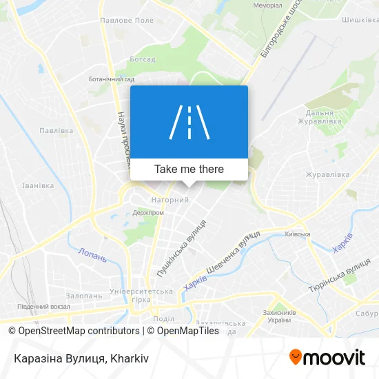 Карта Каразіна Вулиця