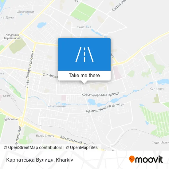 Карта Карпатська Вулиця
