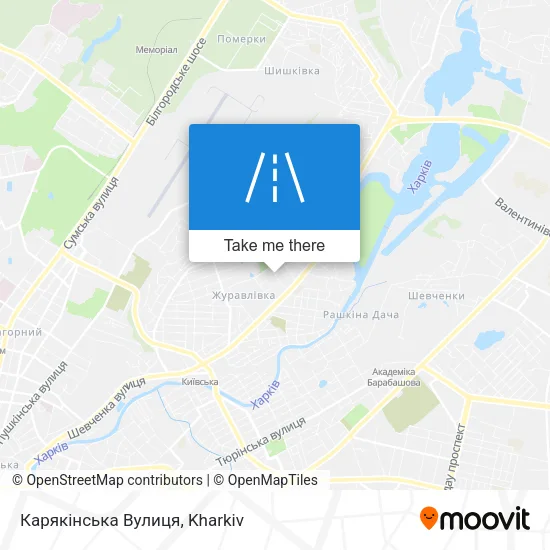 Карта Карякінська Вулиця