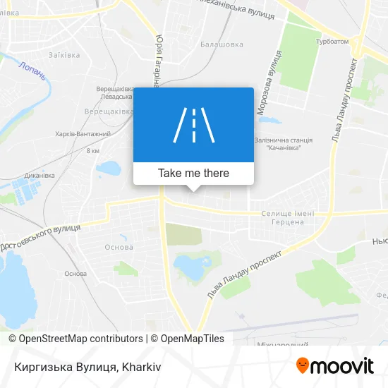 Карта Киргизька Вулиця