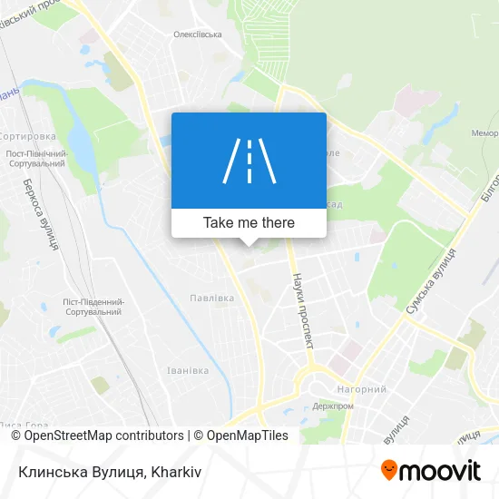 Карта Клинська Вулиця