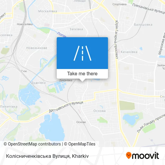 Карта Колісниченківська Вулиця