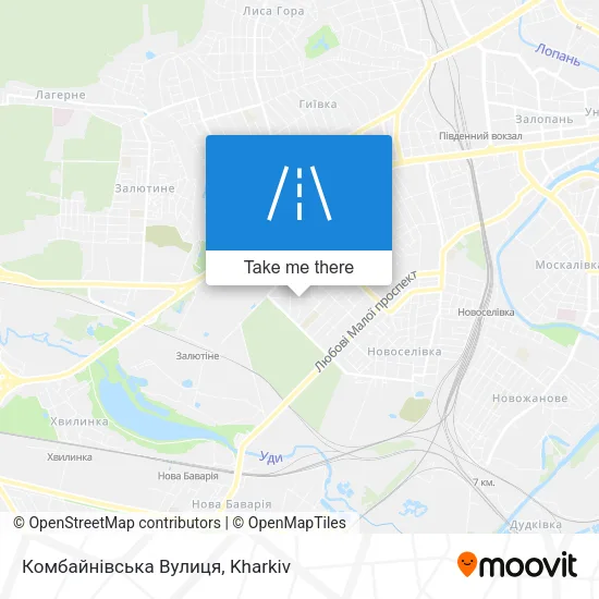 Карта Комбайнівська Вулиця