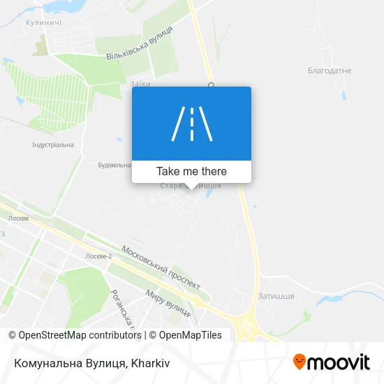 Карта Комунальна Вулиця