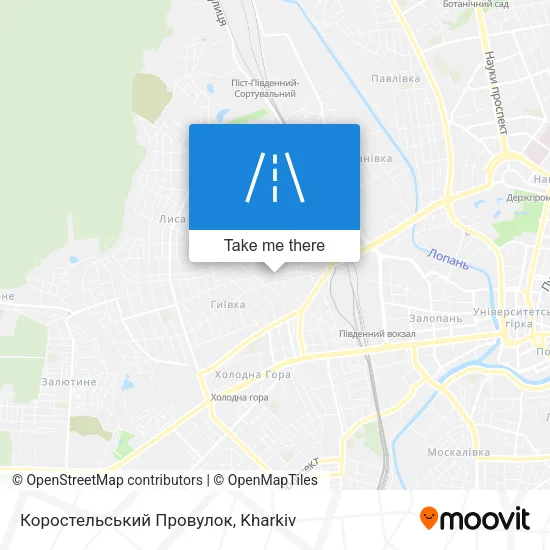 Карта Коростельський Провулок