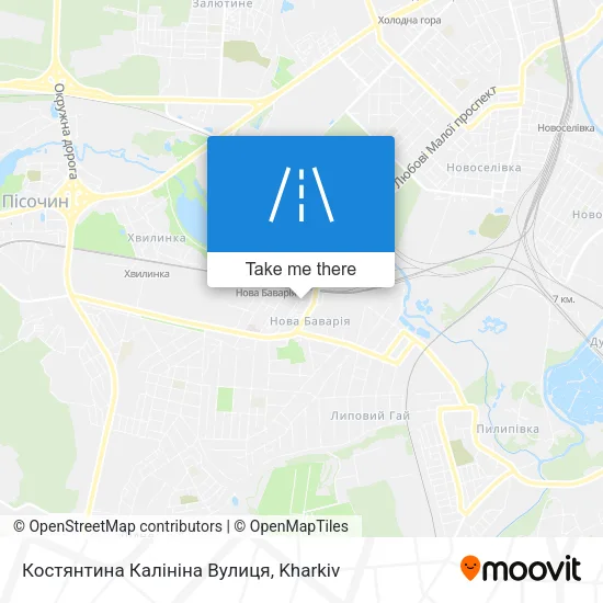 Карта Костянтина Калініна Вулиця