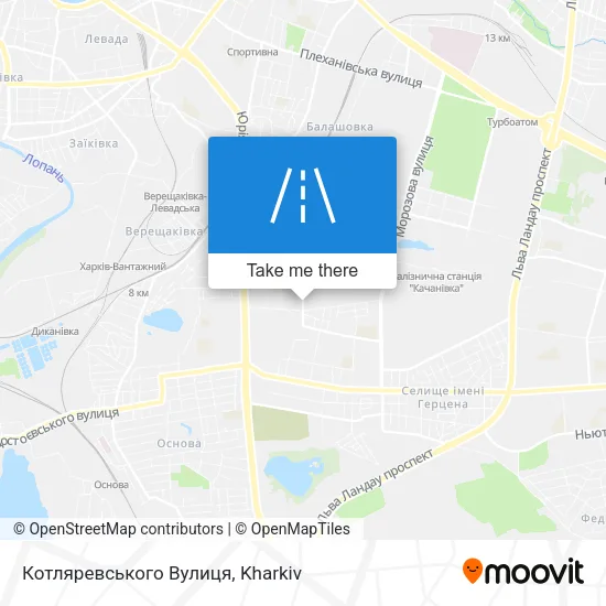 Карта Котляревського Вулиця