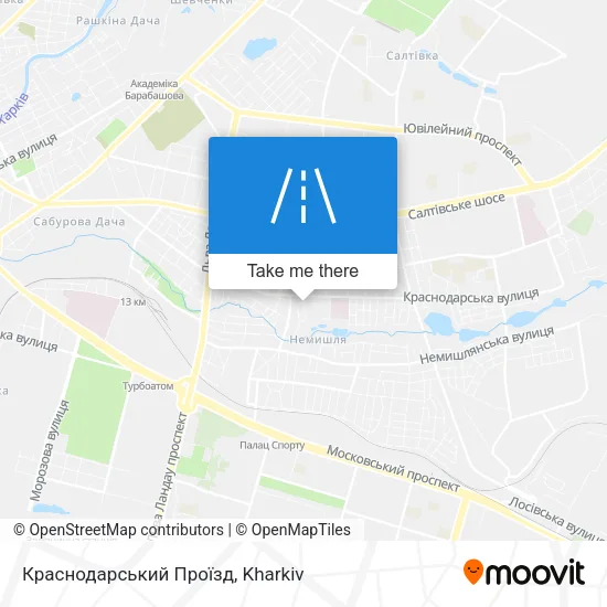 Карта Краснодарський Проїзд