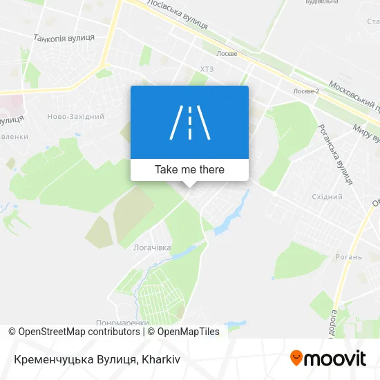 Карта Кременчуцька Вулиця