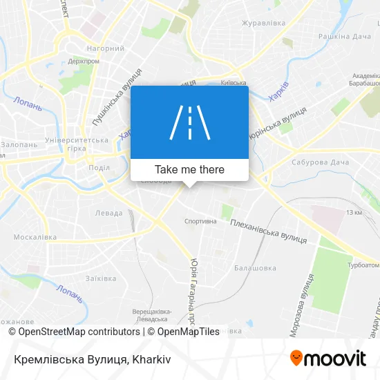 Карта Кремлівська Вулиця