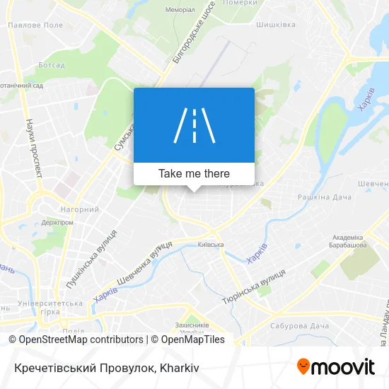 Карта Кречетівський Провулок
