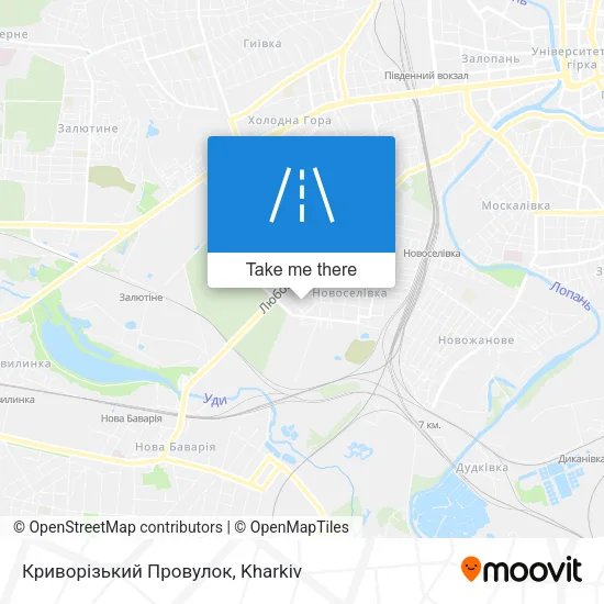 Карта Криворізький Провулок