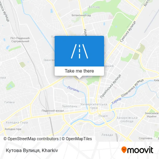 Карта Кутова Вулиця