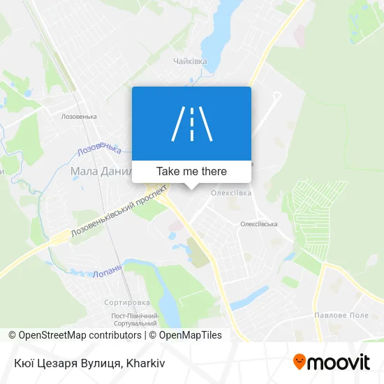 Карта Кюї Цезаря Вулиця