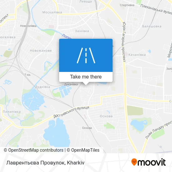 Карта Лаврентьєва Провулок