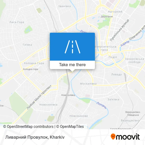 Карта Ливарний Провулок