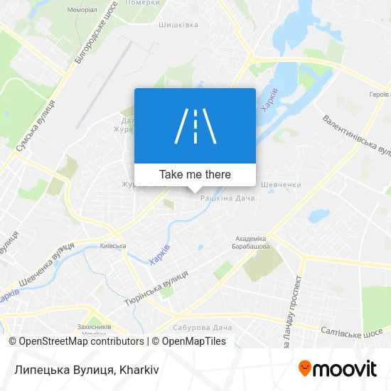 Карта Липецька Вулиця