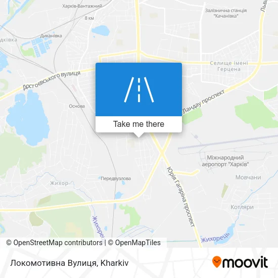 Карта Локомотивна Вулиця