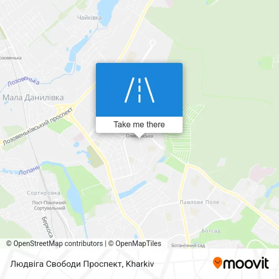 Карта Людвіга Свободи Проспект