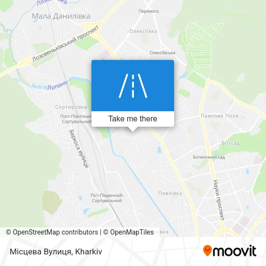 Карта Місцева Вулиця